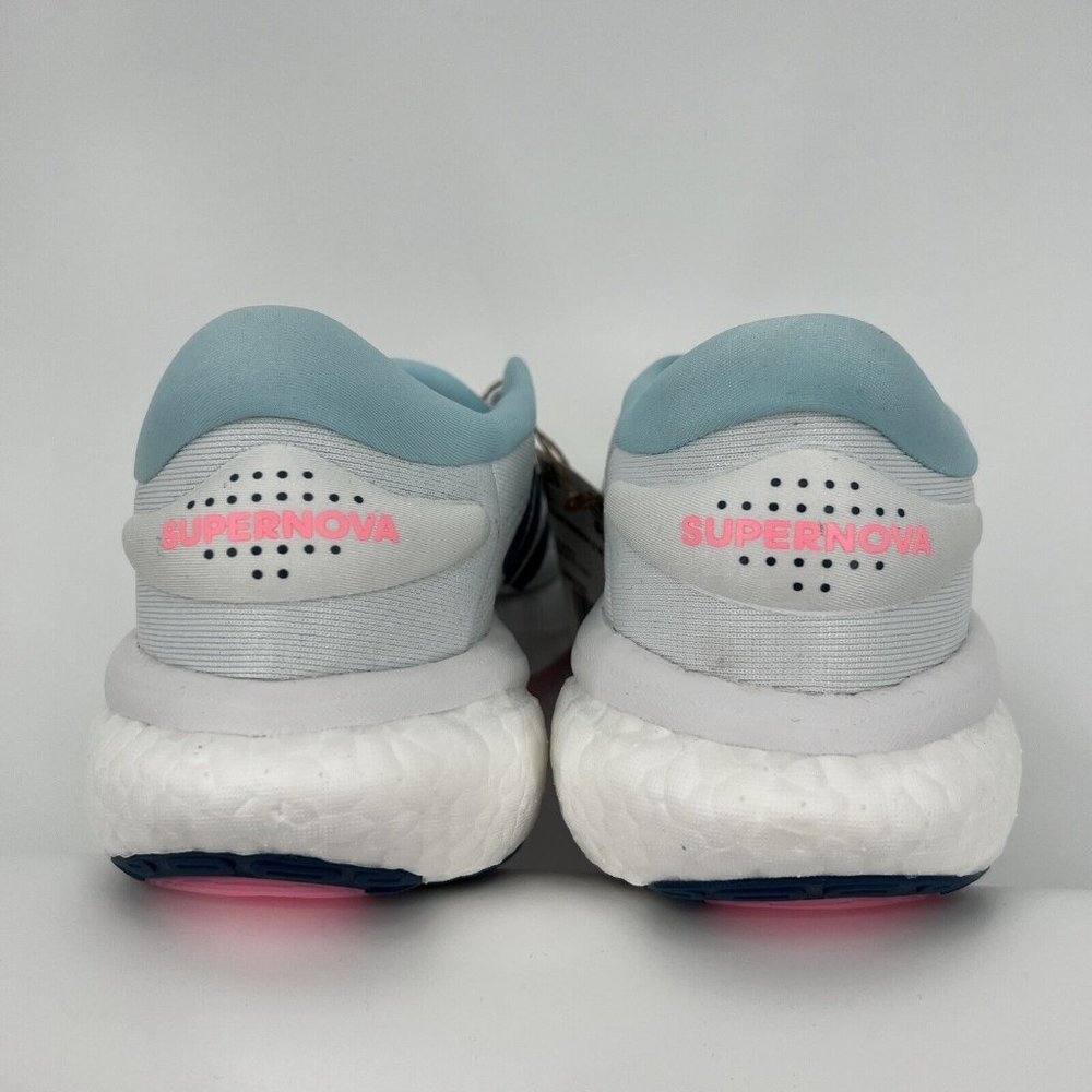Adidas Women's Supernova 2 Running Shoes 10 White/Blue FW9100 Athletic Sneaker - Picture 8 of 10